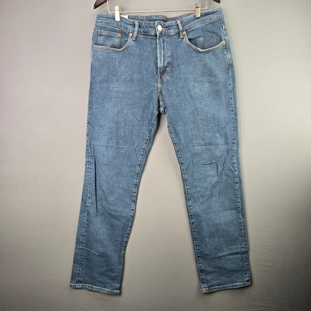 H&M &Denim Regular Fit Jeans 36x32 Blue Straight Leg Medium Wash Mens Casual